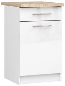 Alsó konyhaszekrény Ozara S50 SZ3 (fehér + fényes fehér). 1071142