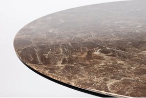 Kerek étkezőasztal márvány dekoros asztallappal ø 110 cm Maru – White Label