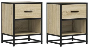 2 db sonoma tölgy éjjeliszekrény 40 x 31 x 50 cm