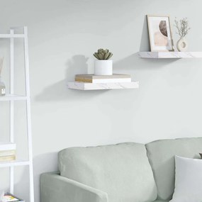 vidaXL Falpolc Falra szerelhető Fehér márvány 40 x 23,5 x 4 cm Faanyag