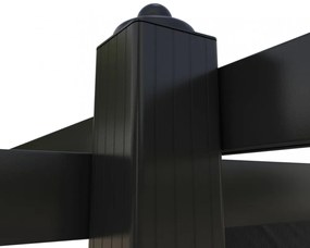antracitszürke kerti pavilon behúzható tetővel 3 x 3 m