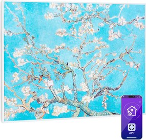 Klarstein Wonderwall Air Art Smart, infravörös hősugárzó, 80 x 60 cm, 500 W, virágok