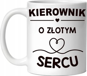 Ajándék Bögre Arany Szívű Vezető Születésnap Karácsony +csomagolás+ Név