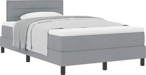 vidaXL Boxrugós ágy matracmal Világosszürke 120 x 200 cm szövet