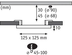 Paulmann 92391 - LED/8,5W IP44 Fürdőszobai beépíthetó lámpa VARIFIT 230V