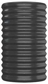 antracitszürke porszórt acél kerti magaságyás 152x40x68 cm