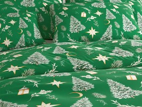 Mikroszálas ágyneműhuzat GREEN CHRISTMAS zöld Ágyneműhuzat mérete: 70 x 90 cm | 140 x 200 cm