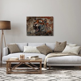 Üveg kép - Téglatigris (70x50 cm)