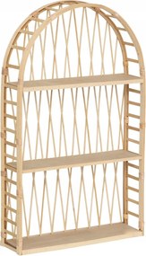 Anahi bambusz utánzatú fali polc barna fa 45x74x11 cm könyvespolc