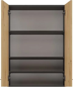 Pola mini DD felső fürdőszoba szekrény, antracit-tölgy