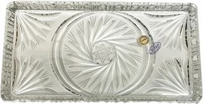 Kristály tálca téglalap alakú 20x11cm