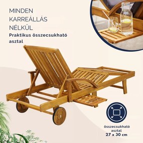 TAMI SUN kerti nyugágy, 195,5x69x85cm, természetes barna Jurhan