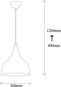 Sağlam 3760 fekete-arany fém függőlámpa, Ø26 cm