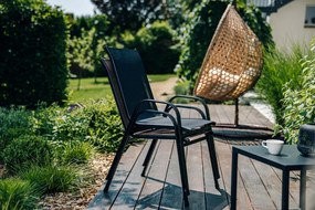 AKCIÓ Kerti székek TAVERNO szett 2db szürke/fekete II. minőség