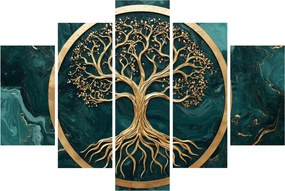 Kép – Márványban lévő arany életfa (150x105 cm)