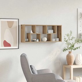 kézműves tölgyfa fali polc 36 x 16 x 90 cm redőzött fa