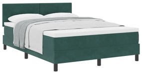 Boxspring Ágy Matracmattal Sötét Zöld 160x200 cm Bársony