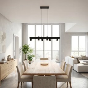 BRILAGI - LED RGBW dimmelhető, kábelen függesztett csillár SELE 6xGU10/6,5W/230V fekete