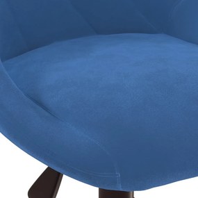 vidaXL kék bársony forgó irodaszék
