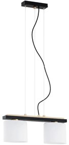 Argon 7164 - Csillár zsinóron CANOA 2xE27/15W/230V fekete