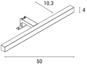 LED Fürdőszobai tükörmegvilágítás LED/7W/230V 4000K 50 cm IP44 króm