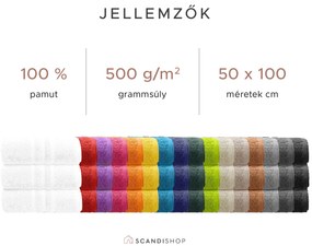 Comfort sötétszürke törölköző 50 x 100 cm, 100% pamut