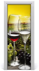 Ajtó tapéta Bor és szőlő 75x205 cm