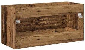 antik fa szerelt fa mosdószekrény 100x38,5x48 cm