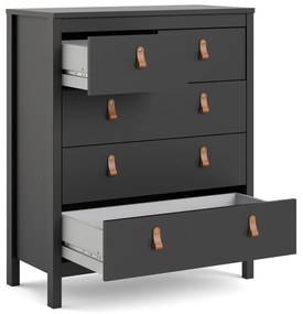 Fekete magas komód 82x99 cm Madrid – Tvilum