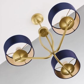 Jupiter 2113 - KASZMIR rúdra szerelhető csillár 3xE27/15W/230V kék/arany