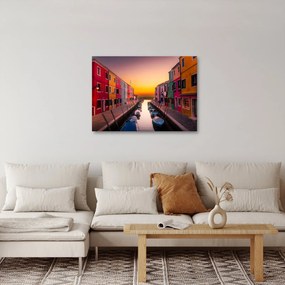 Kép - Naplemente, Burano sziget, Velence, Olaszország (70x50 cm)