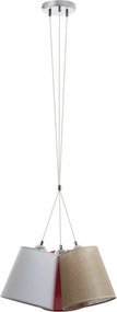 NOVA LUCE 716B-G05X1A-09 A TU ESTILO Ernyős Függesztett Lámpa Bézs, Ezüst E27 IP20