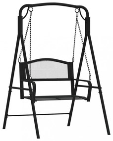 fekete acél hintapad 124 cm
