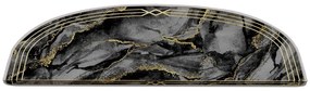 Sötétszürke lépcsőszőnyeg szett 16 db-os 20x65 cm Marble Dream – Vitaus