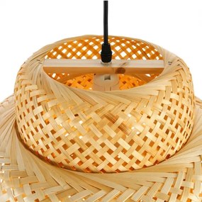 Immax 08268L - Csillár zsinóron HILO 1xE27/40W/230V átm. 47 cm bambusz