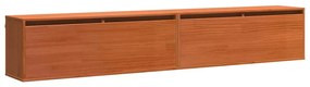 Fali Szekrények 2 pcs Viaszbarna 100 x 30 x 35 cm Tömör fenyőfa