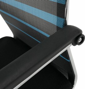 Tárgyalószék, kék/fekete, szövet, ESIN