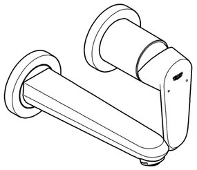 GROHE 19573002 - Kétlyukú mosdócsaptelep EURODISC COSMOPOLITAN 11x17 cm króm
