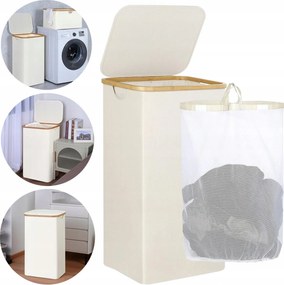 Keskeny Szennyestartó Kosár Fedéllel Ruhatároló 63L Fedéllel Magas 70cm