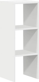vidaXL fehér színű szerelt fa könyvespolc halmozható 30 x 30 x 80 cm