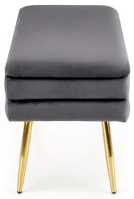 Steppelt pad tárolóhellyel VELVA 37x78 cm szürke/arany