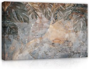 Vászonkép 60x40 Absztrakt botanika levelek textúra természet föld színek