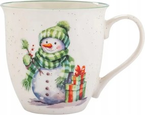 Nagy karácsonyi porcelán bögre XXL 630ml Téli hóember
