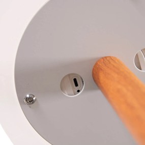 Kültéri állólámpa fehér, dimmerrel, napelemes, újratölthető LED, IP65 - Chloe Plant