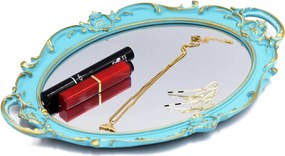 Dekoratív tálca tükör patera Vintage ékszer rendszerező
