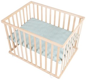 Natúr színű gurulós járóka állítható magassággal 75x100 cm Style – Roba