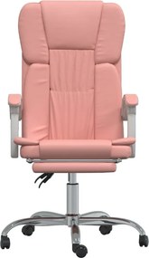vidaXL rózsaszín műbőr dönthető irodaszék
