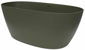 Különálló kád SAT Aula 160x78,7 cm öntött márvány bal és jobb is zöld zelená SATAULA1600G