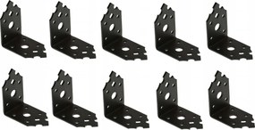 Dekorációs Szögletes Fekete Ács Összekötő 65x65mm