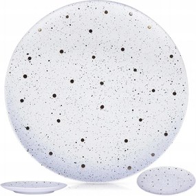 Ebédlő Tányér Pöttyös Fehér Fekete Arany Nagy Lapos Csempe 26,5cm